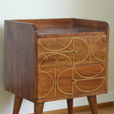 Adeline Abstract Bedside Table