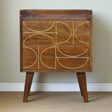 Adeline Abstract Bedside Table