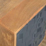 Nova Scotia Carved Cube Bedside Table