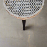 Shell Mosaic Side Table