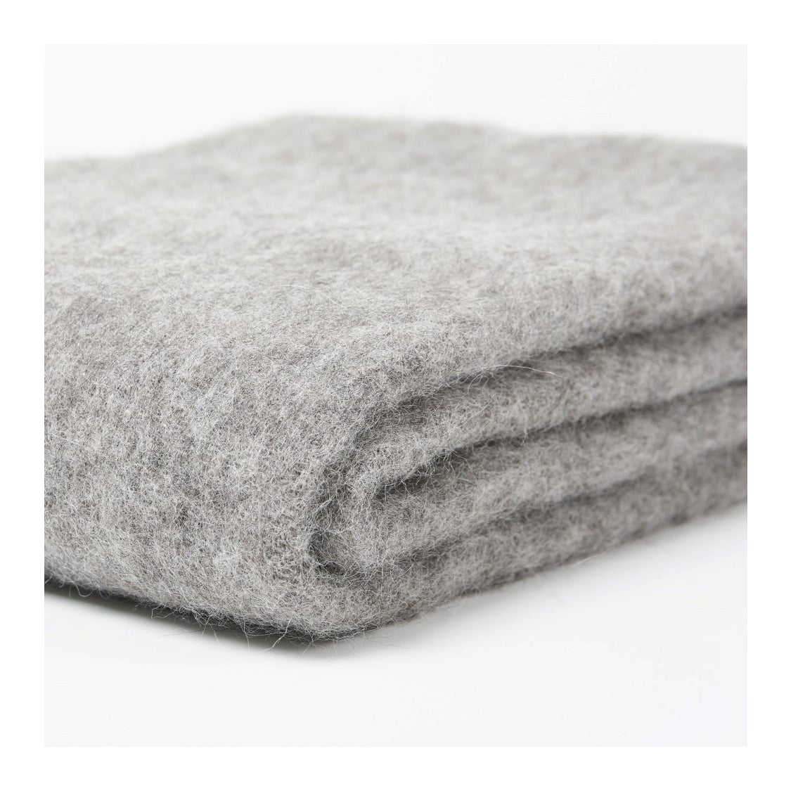 Natural Scandinavian Gotland Wool Throw Blanket - Grey - Broxle