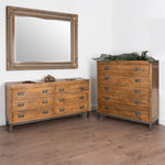 Architect Wide Chest of Drawers, 6 Drawer Pine Chest - Broxle