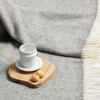 Load image into Gallery viewer, Natural Scandinavian Gotland Wool Throw Blanket - Grey and Light Grey - Broxle