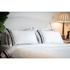 Amos Black Bedding Set, Pure Cotton Sateen & 400 Thread Count