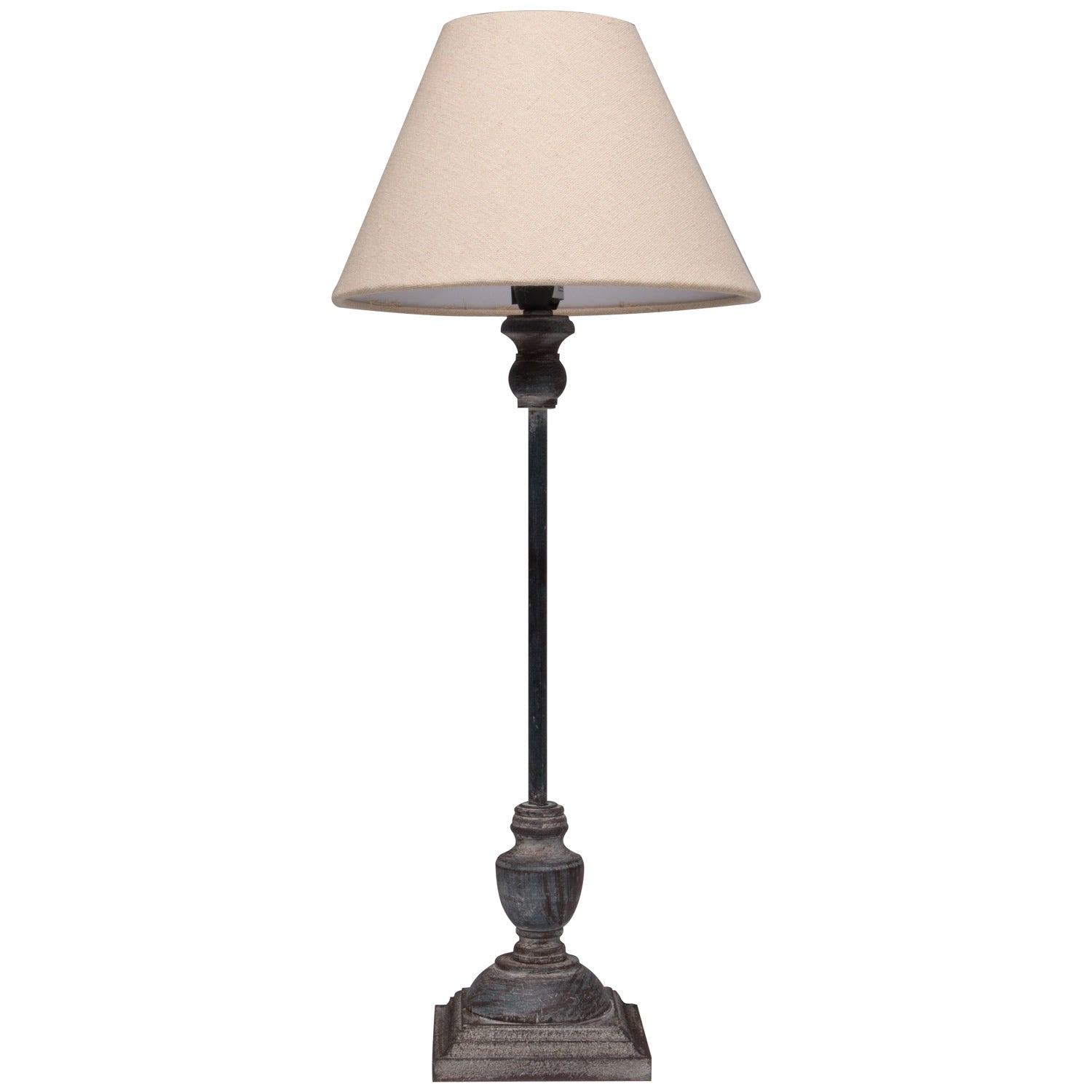 Botero Table Lamp, Grey Washed Wood