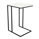 Swoon Side Table, Minimalist White Porcelain