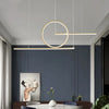 Danica - Modern Minimalist LED Ring Strip Chandelier