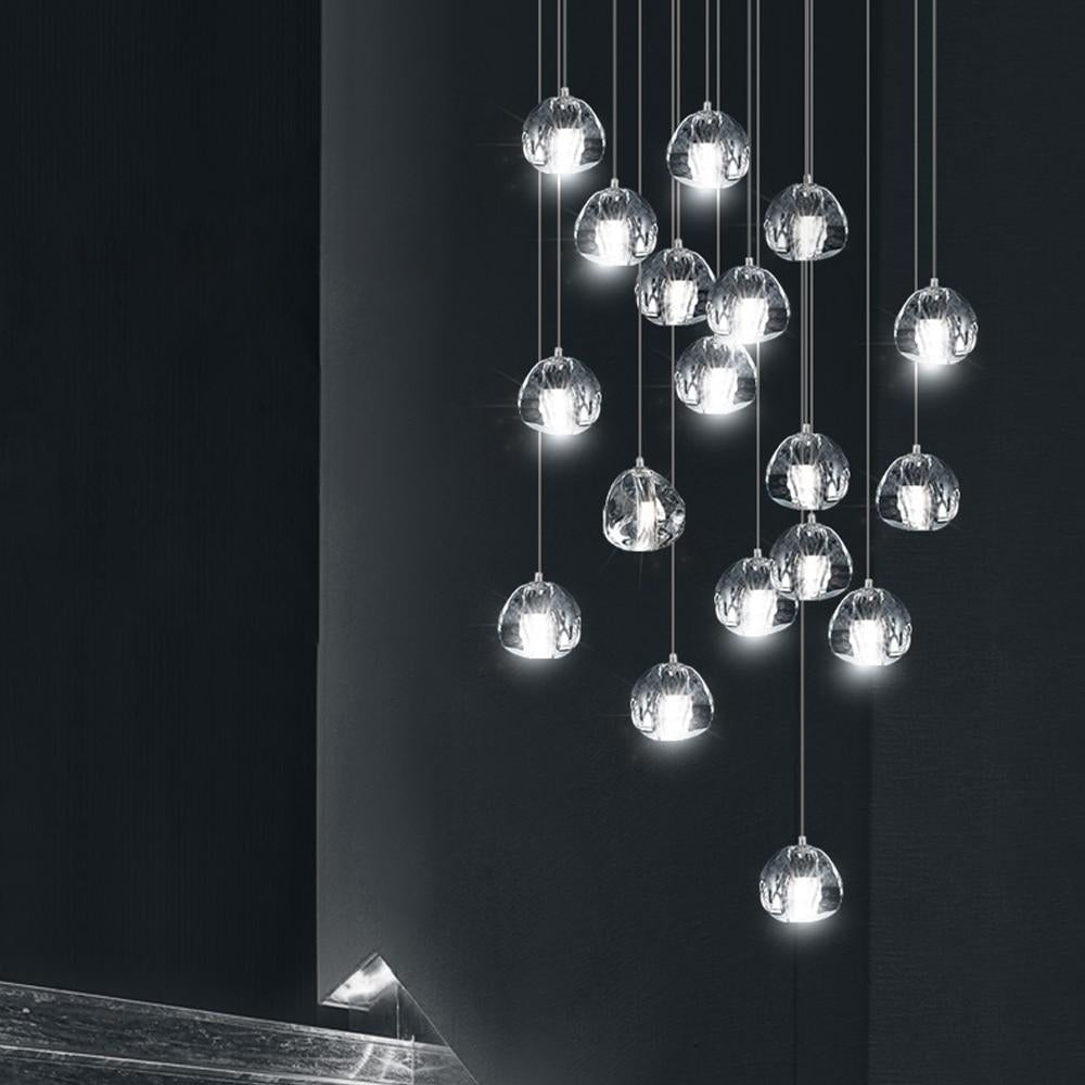 Ava - Modern Nordic Hanging Crystal Ball Pendant Lights - Broxle