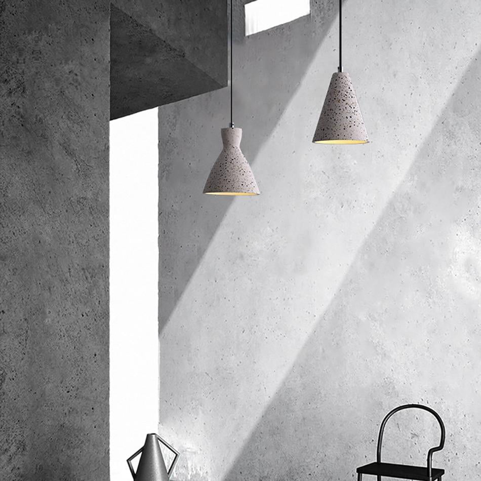 Terrazo -  Industrial Art Deco Stone Pendant Light - Broxle