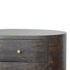 Load image into Gallery viewer, Liana Bedside Table, Rounded Ash Black Mango Wood &amp; Brass - Broxle