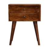 Broxle Chestnut Modern Solid Wood Bedside Table From Broxle