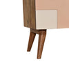 Montcalm Bedside Table, Mango Wood & 3 Shades Brown Painted - Broxle