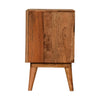 Montcalm Bedside Table, Mango Wood & 3 Shades Brown Painted - Broxle