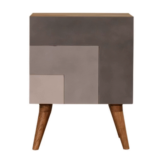 Montcalm Grey Wooden Bedside Table From Broxle