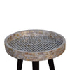 Load image into Gallery viewer, Shell Side Table, Walnut &amp; Shell Inlay Mosaic - Broxle