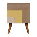 Broxle Montcalm Yellow Wooden Bedside Table From Broxle