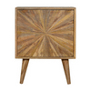 Dawn Bedside Table, Solid Oak - Broxle