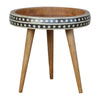 Rodas Side Table, Oak & Bone Inlay - Broxle