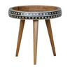Rodas Side Table, Oak & Bone Inlay - Broxle