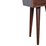 Camryn Bedside Table, Timeless Petite Solid Cherry Chestnut - Broxle