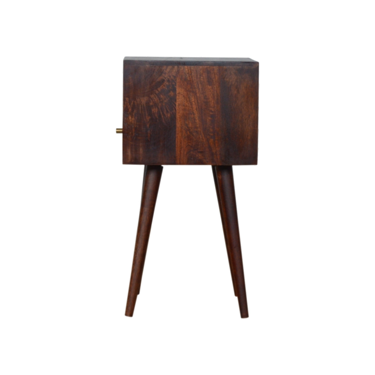 Camryn Bedside Table, Timeless Petite Solid Cherry Chestnut - Broxle