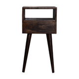Camryn Bedside Table, Timeless Petite Solid Walnut - Broxle