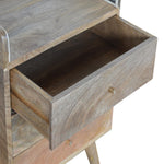 Rodas Bedside Table, Nordic Oak & Bone Inlay - Broxle