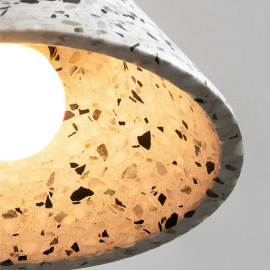 Terrazo -  Industrial Art Deco Stone Pendant Light - Broxle