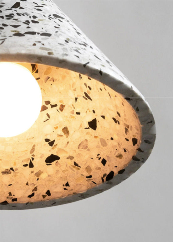 Terrazo -  Industrial Art Deco Stone Pendant Light - Broxle