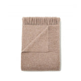 Natural Scandinavian Gotland Wool Throw Blanket - Brown - Broxle