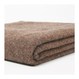 Natural Scandinavian Gotland Wool Throw Blanket - Dark Brown - Broxle