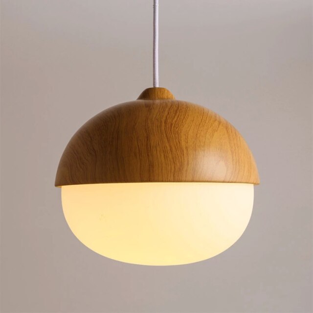 Callan - Vintage Minimalist Wood Grain Pendant Light - Broxle