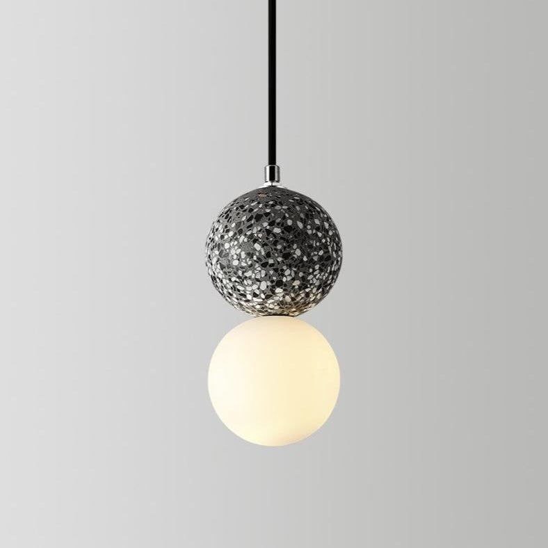 Eva - Modern Cement Glass Stone Pendant Lights - Broxle
