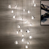Ava - Modern Nordic Hanging Crystal Ball Pendant Lights - Broxle