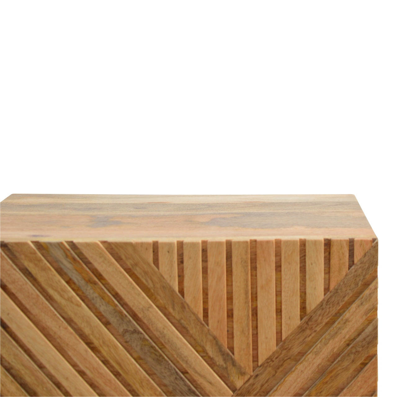 Helena Bedside Table, Carved Solid Oak - Broxle