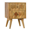 Load image into Gallery viewer, Payton Bedside Table, Pineapple Carved Mango Wood - Broxle