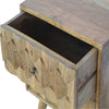Load image into Gallery viewer, Payton Bedside Table, Pineapple Carved Mango Wood - Broxle