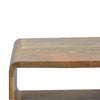 Apsel Bedside Table, Curved Open Oak - Broxle