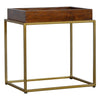 Load image into Gallery viewer, Camryn Butler Table, Chestnut &amp; Gold Base - Broxle