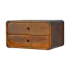 Load image into Gallery viewer, Apsel Wall Mounted Bedside Table, Curved Chestnut - Broxle