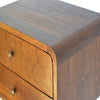 Apsel Wall Mounted Bedside Table, Curved Chestnut - Broxle