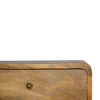 Apsel Wall Mounted Bedside Table, Curved Oak - Broxle