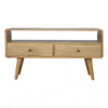 Apsel Media Unit, Curved Oak - Broxle