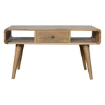 Apsel Coffee Table, Curved Oak - Broxle
