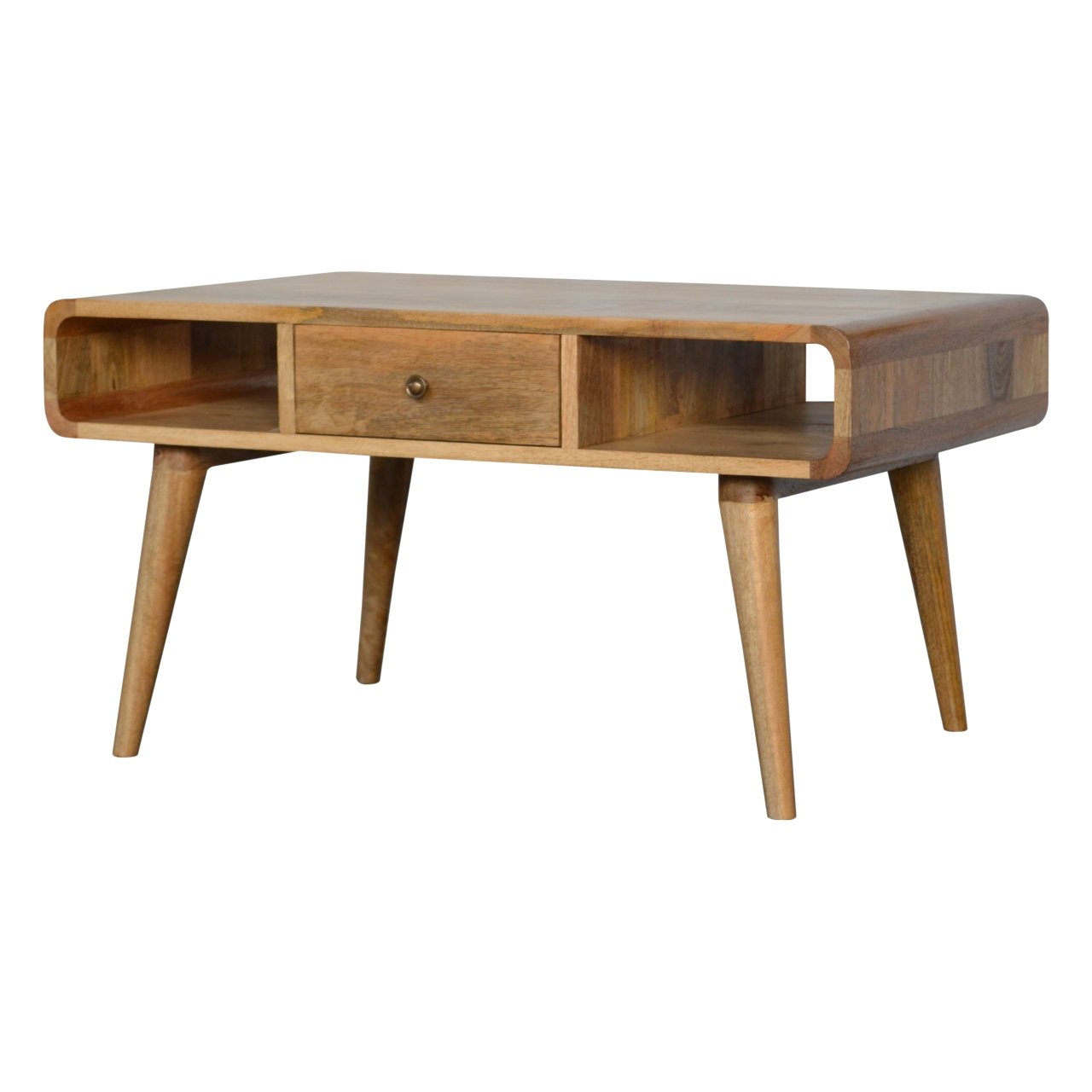 Apsel Coffee Table, Curved Oak - Broxle