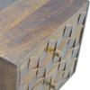Load image into Gallery viewer, Kenzo Bedside Table, Chestnut &amp; Carved Cube - Broxle