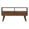 Kenzo TV Unit, Carved Cube Chestnut - Broxle