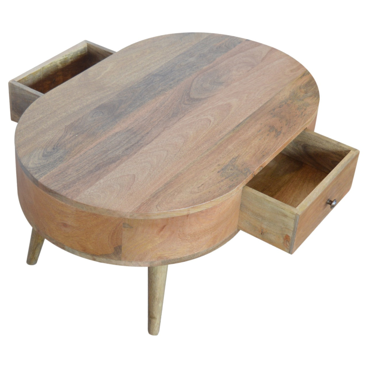 Parker Coffee Table, Timeless Rounded Solid Oak - Broxle